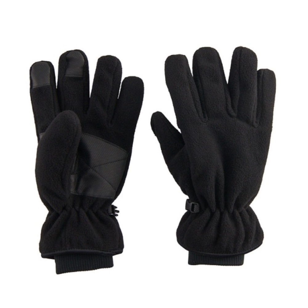 Men's Tek Gear Black Warm Tek Touchscreen Micro Fleece Gloves S/M